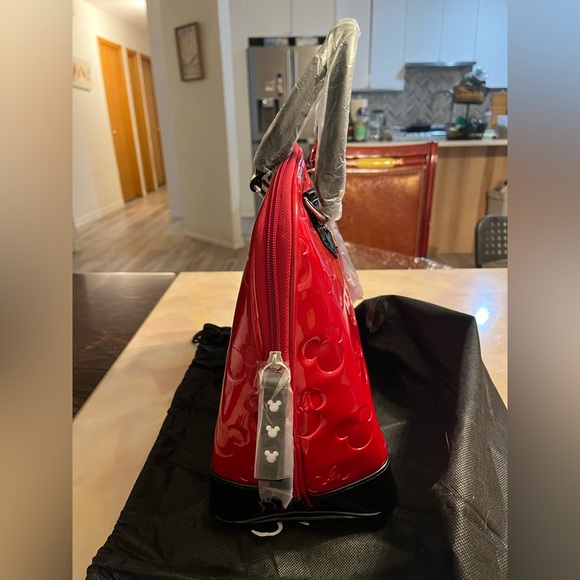 Disney Loungefly Minnie & Mickey Embossed Purse with Charm, Dust bag - Picture 3 of 10